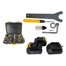 Kit Ferramentas 5 em 1 Furadeira Parafusadeira Motoserra Chave Impacto a Bateria 48V Com Maleta